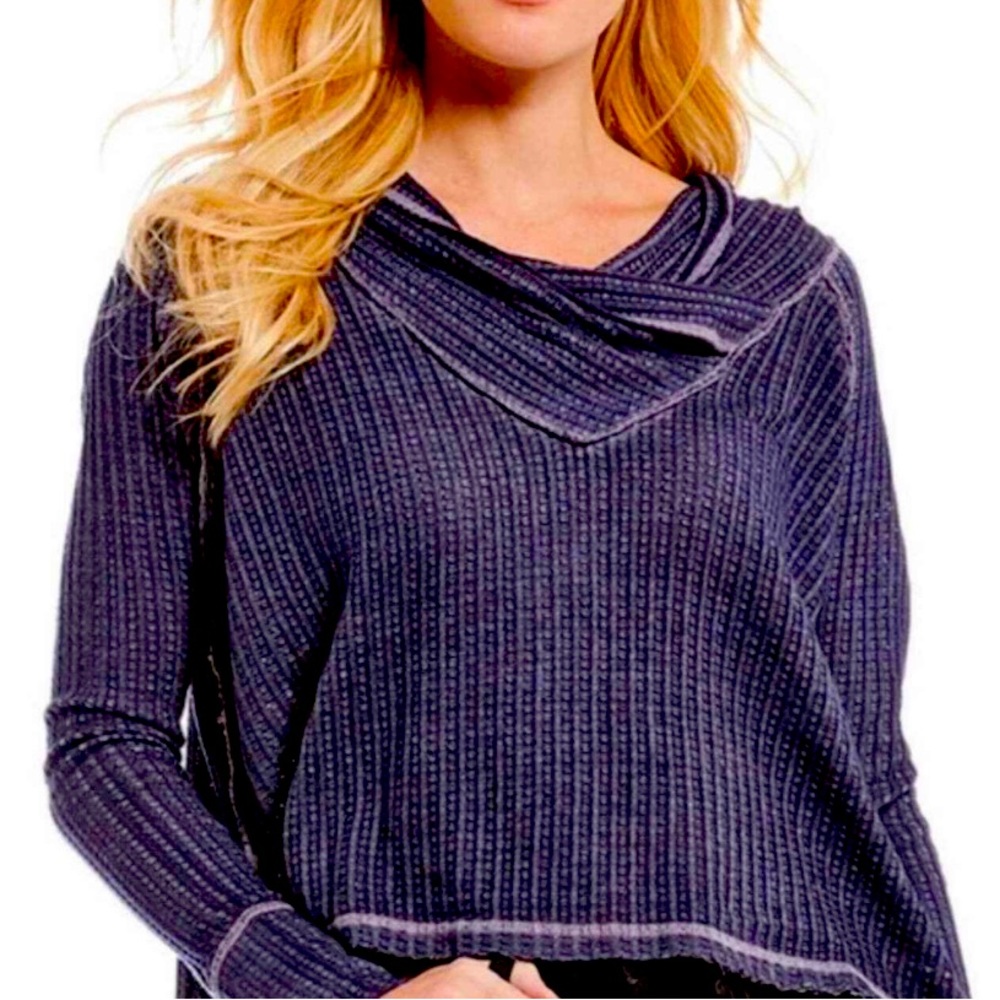 GUC Free People We the Free Cowlneck Lightweight Thermal Top - Cute Oversized